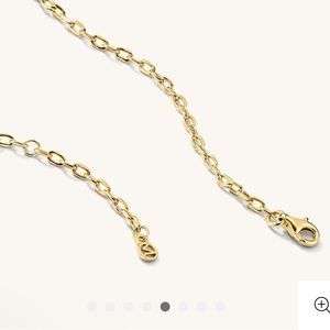Mejuri 14K Gold Square Oval Chain Necklace 16-18”